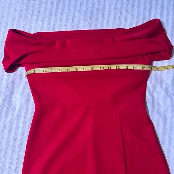 Honey and Rosie Strapless Red Dress - Picture 4 of 8